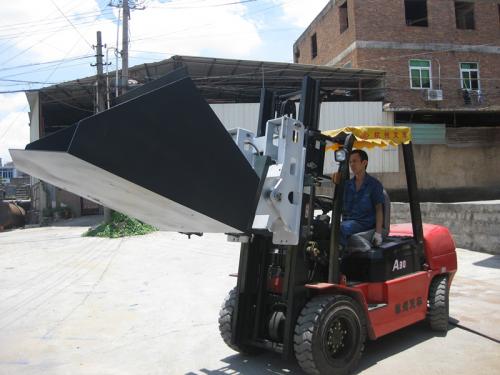 Fforch colfachog gyda bwced